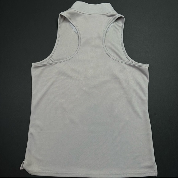 Ladie’s Racerback Mandarin Collar Gray Golf Shirt S 100% Polyester - Picture 3 of 6
